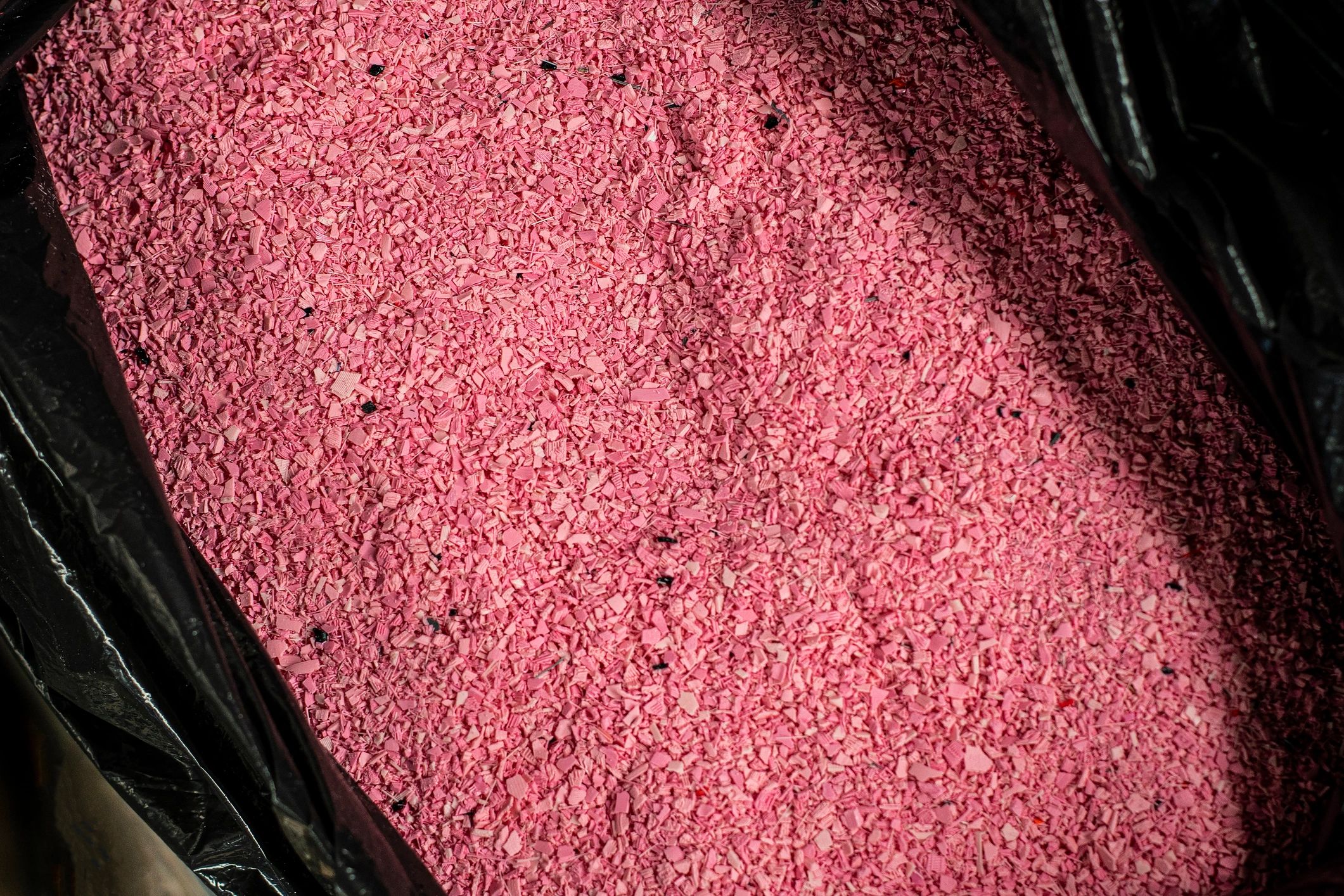 Bag of processed plastic material